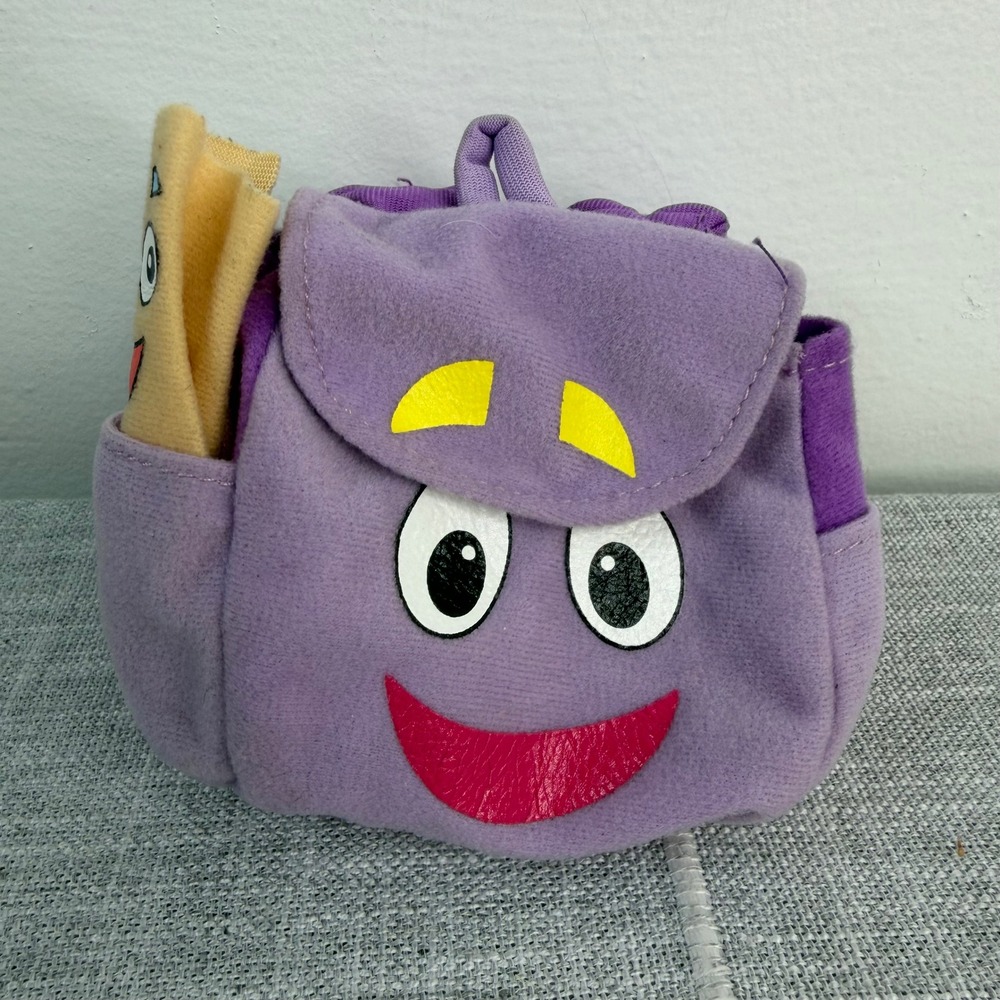 Dora The Explorer Felt Backpack Map Doll Small Mini Size Purple Y2K